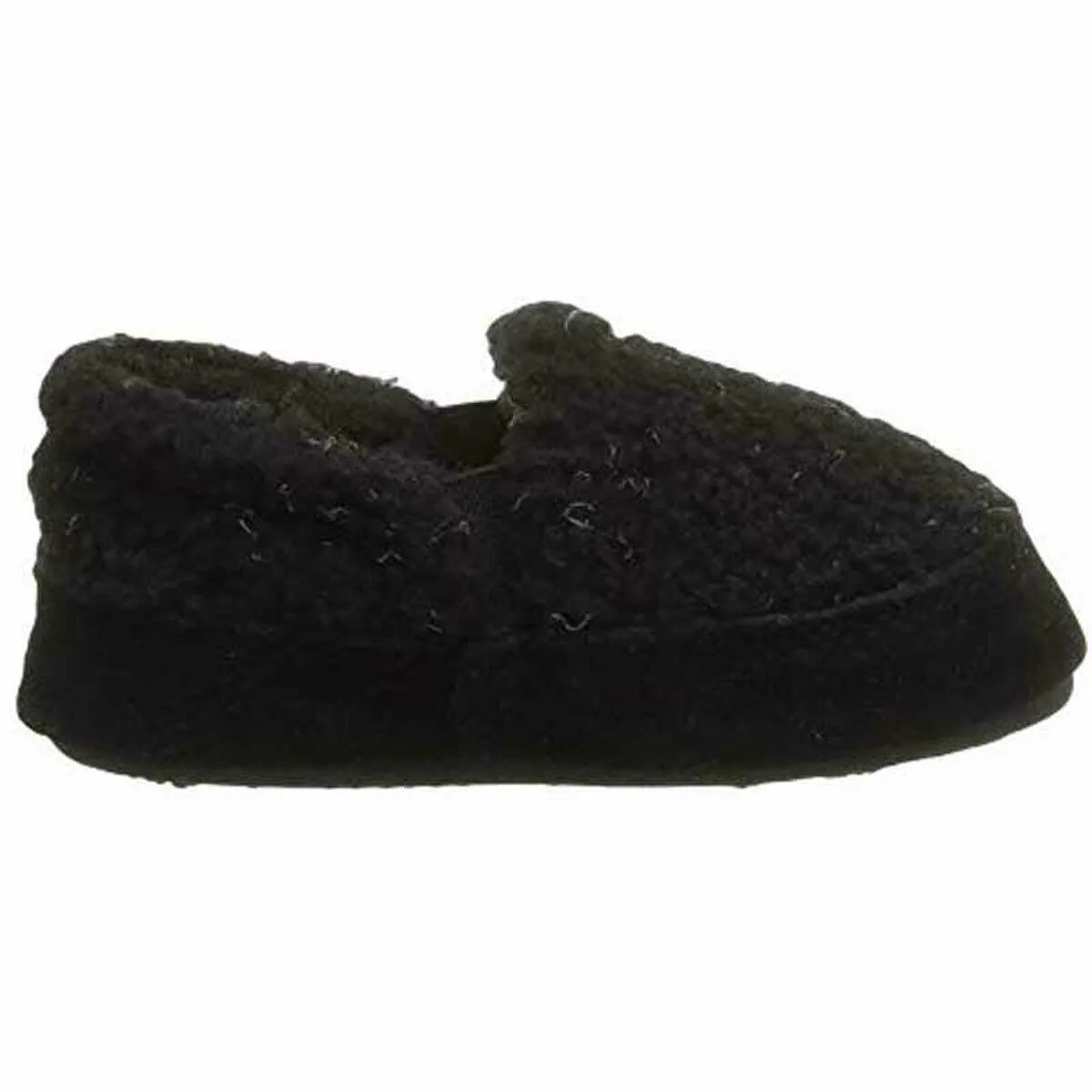 Acorn Kids' Moccasin - Colby Gore Durable Suede, Black Berber, K3/4 | A10036ACE3-4