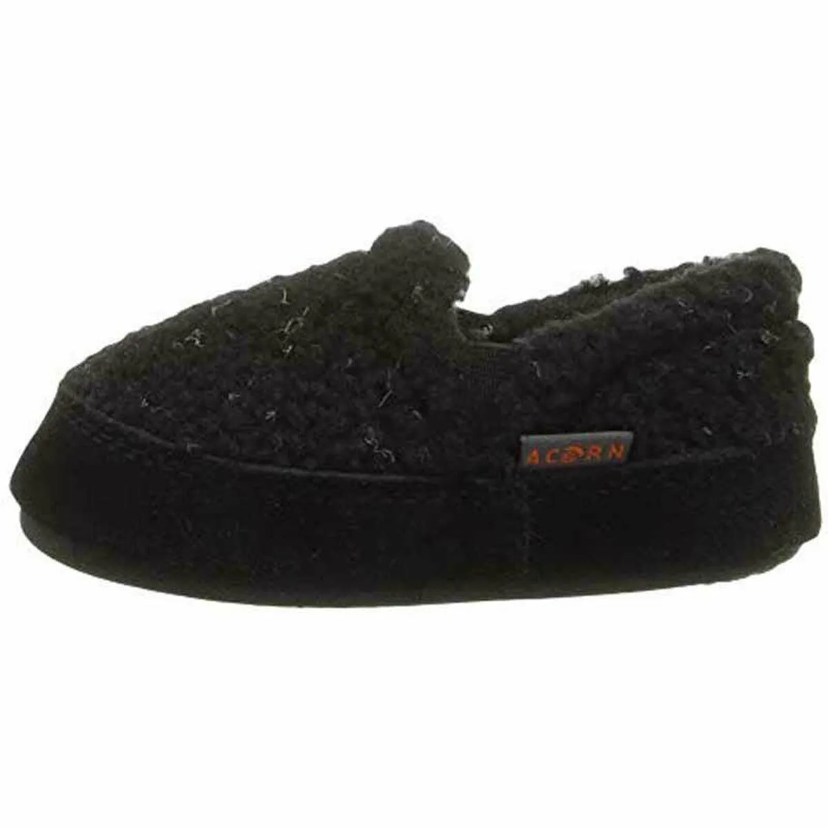 Acorn Kids' Moccasin - Colby Gore Durable Suede, Black Berber, K3/4 | A10036ACE3-4