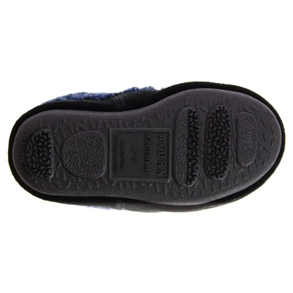 Acorn Kids' Moccasins Slipperss - Blue Check, K10/11 | A10089ACF10-11