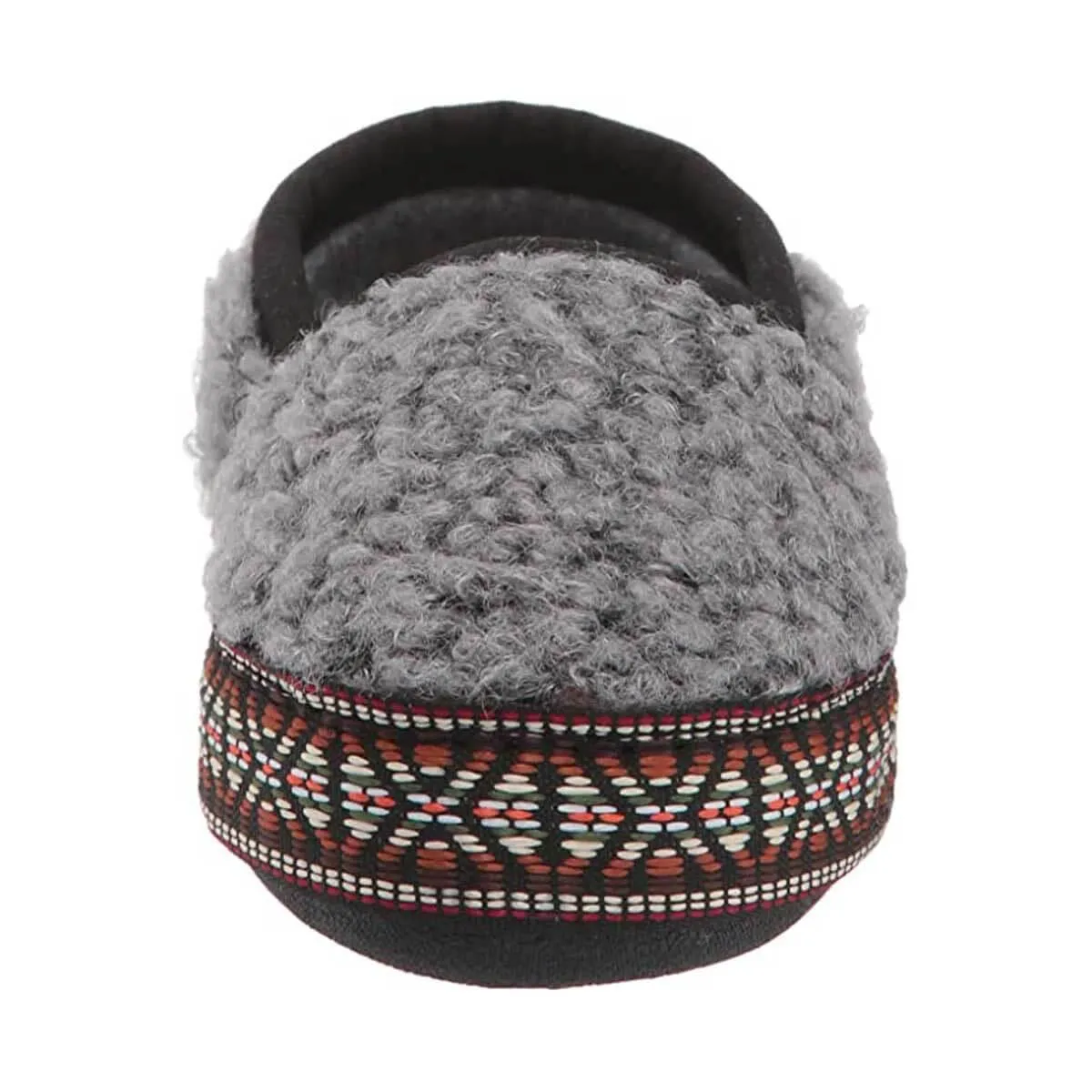 Acorn Kids' Slippers - L’il Woven Trim Moccasins, Stormy Grey, K1/2 | A19009STG1-2