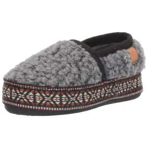 Acorn Kids' Slippers - L’il Woven Trim Moccasins, Stormy Grey, K1/2 | A19009STG1-2