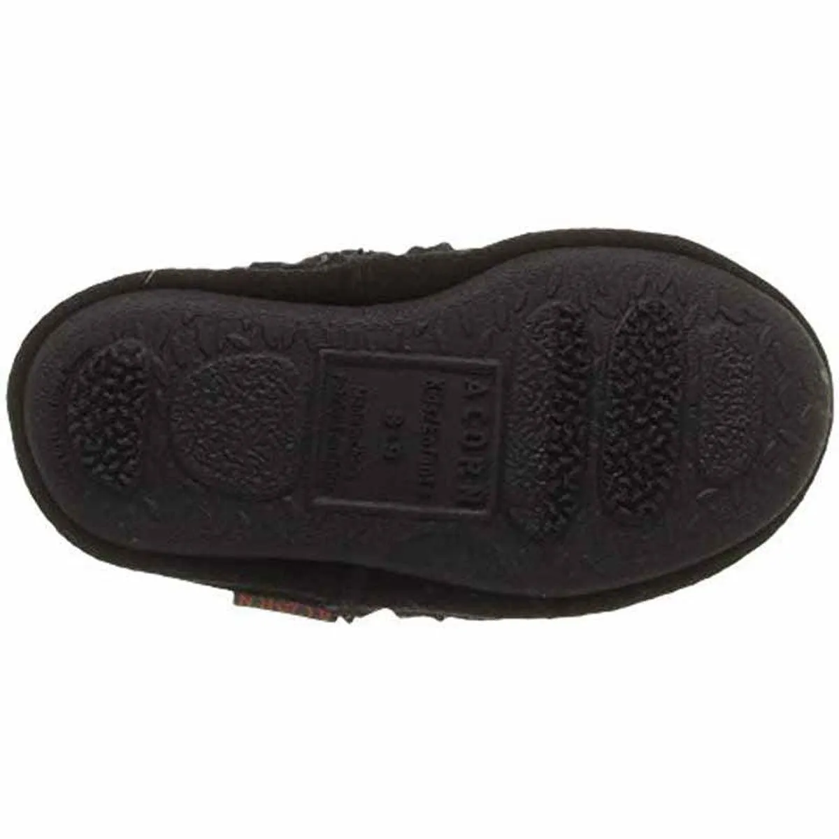 Acorn Kids' Slipperss - Colby Gore Moccasins, Black Berber, K10/11 | A10036ACE10-11