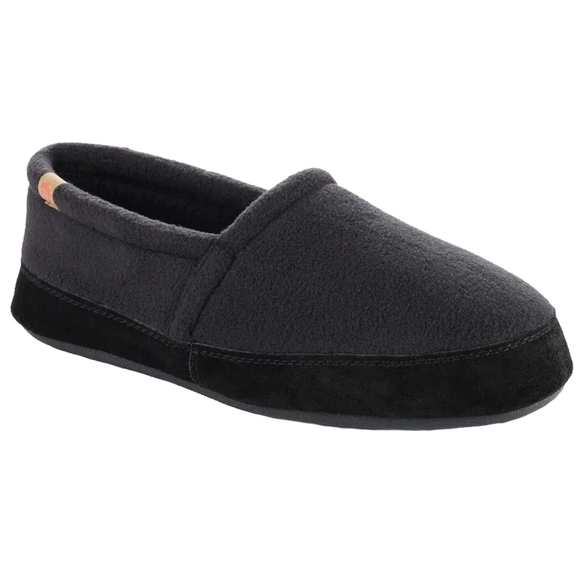 Acorn Men's Moccasins - Original Rich Textured Uppers, Black, Large | A10086BLKML