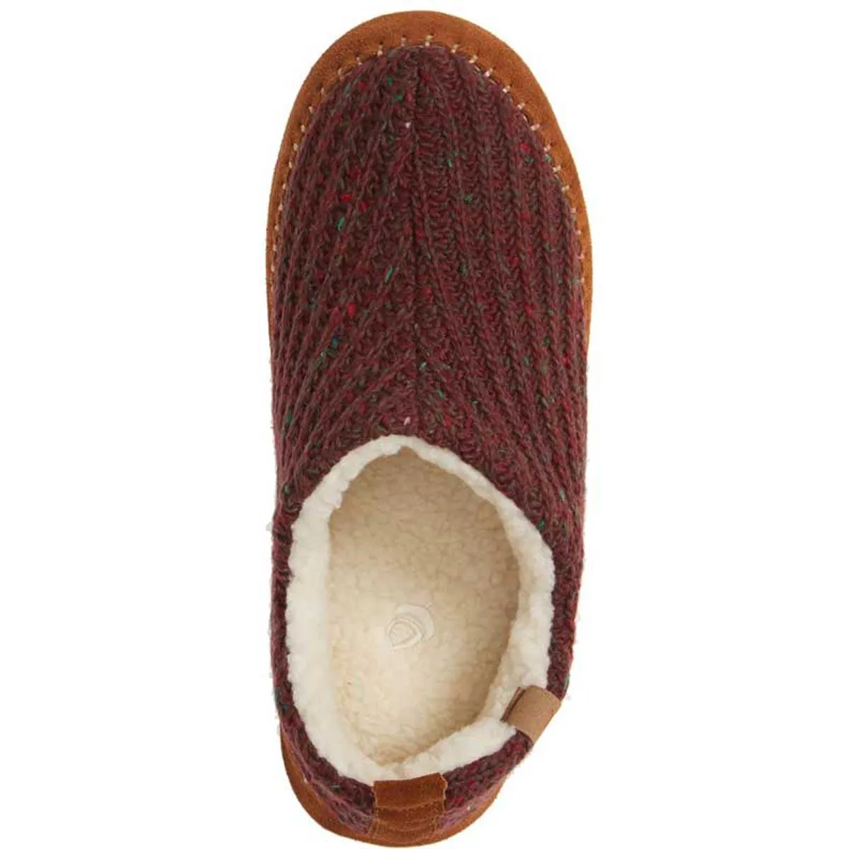 Acorn Women’s Moc Slippers - Sustainable Camden Garnet Wool, X-Large | A19019GARWXL