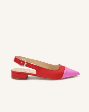 Alicia Red & Pink Flats