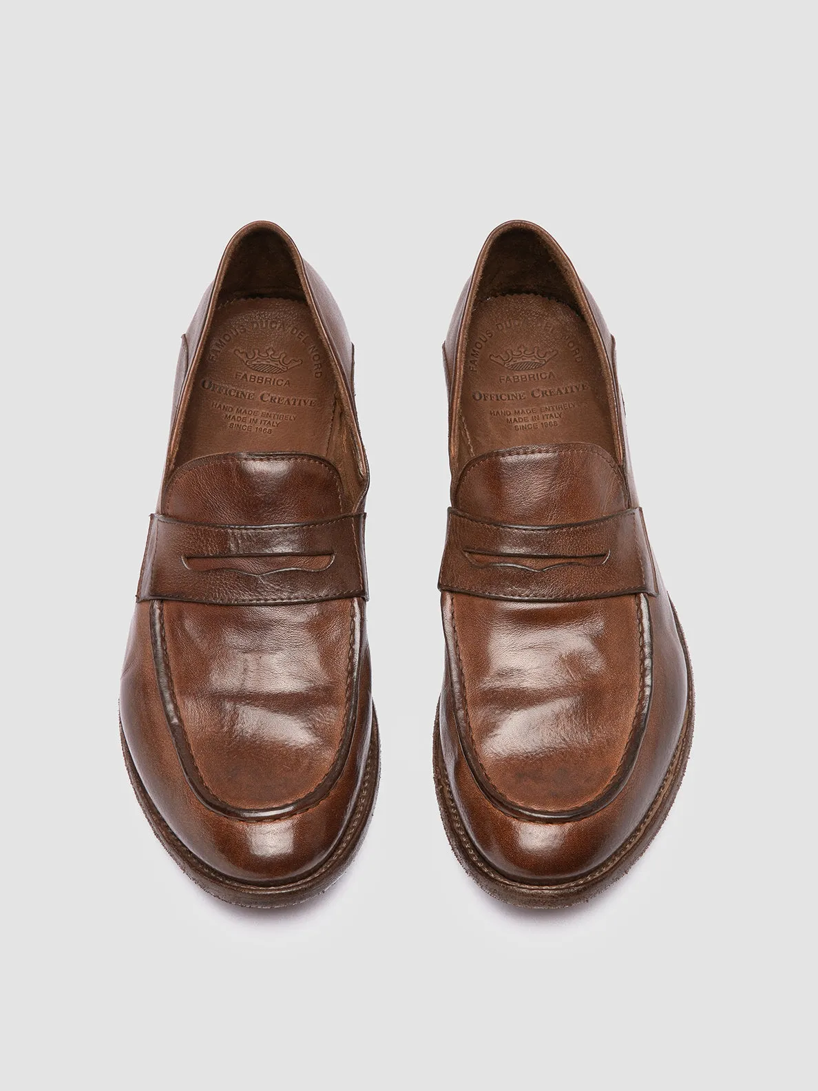 ARCHIVE 522 - Brown Leather Penny Loafers