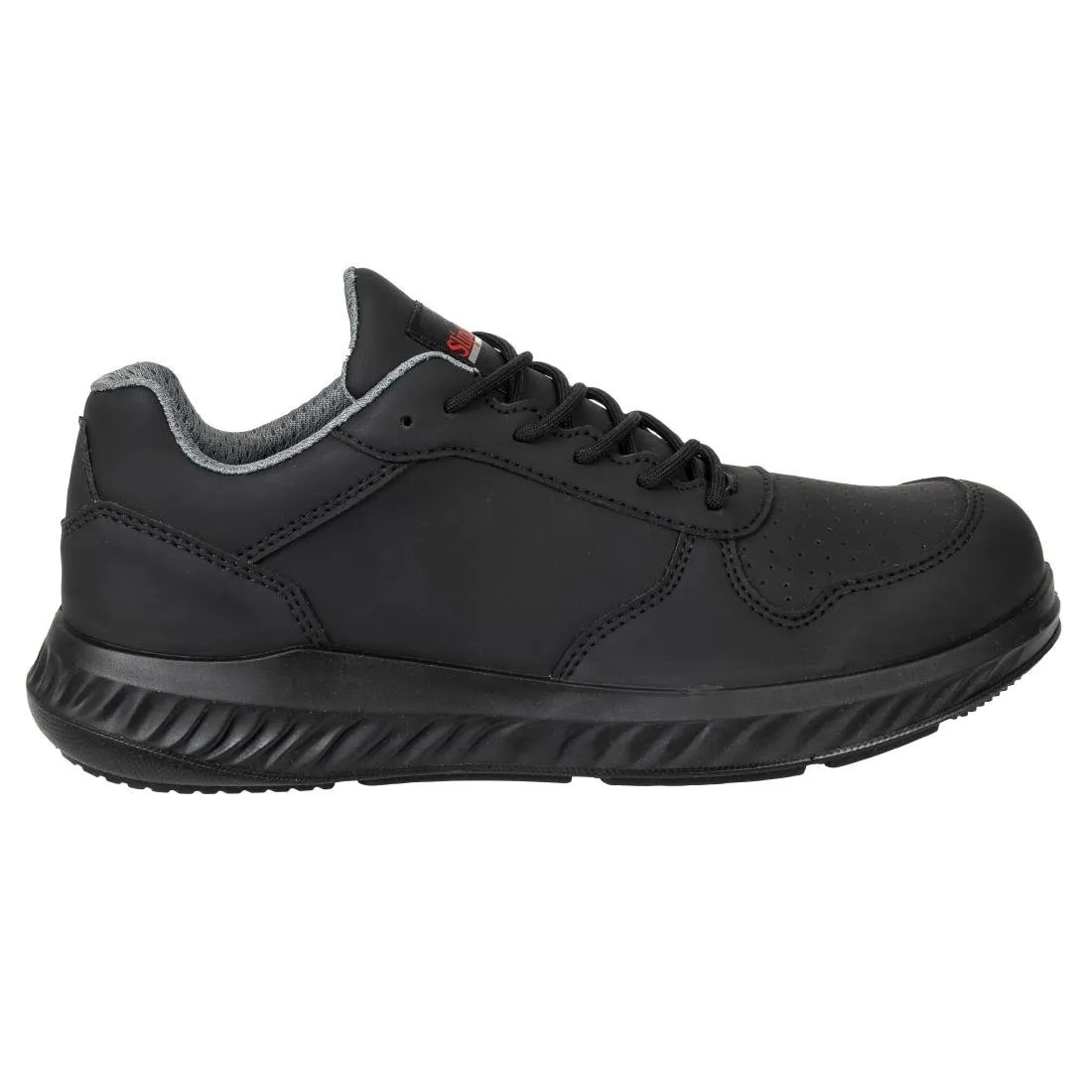 BA063-44 Slipbuster Recycled Microfibre Trainers Matte Black 44