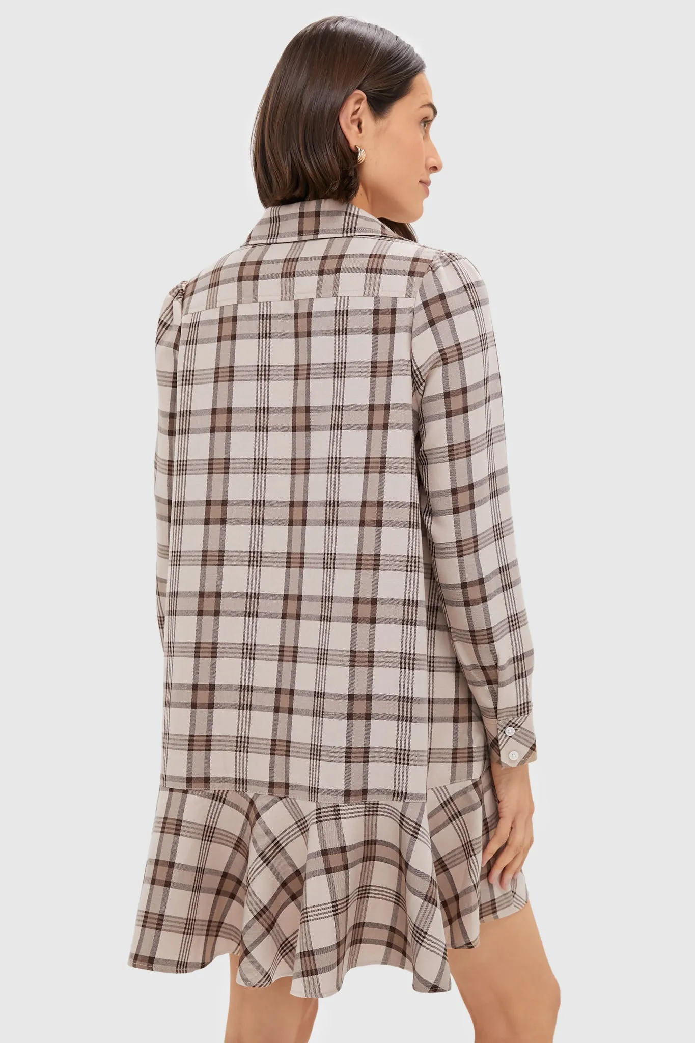 Brown Plaid Callahan Shirt Dress