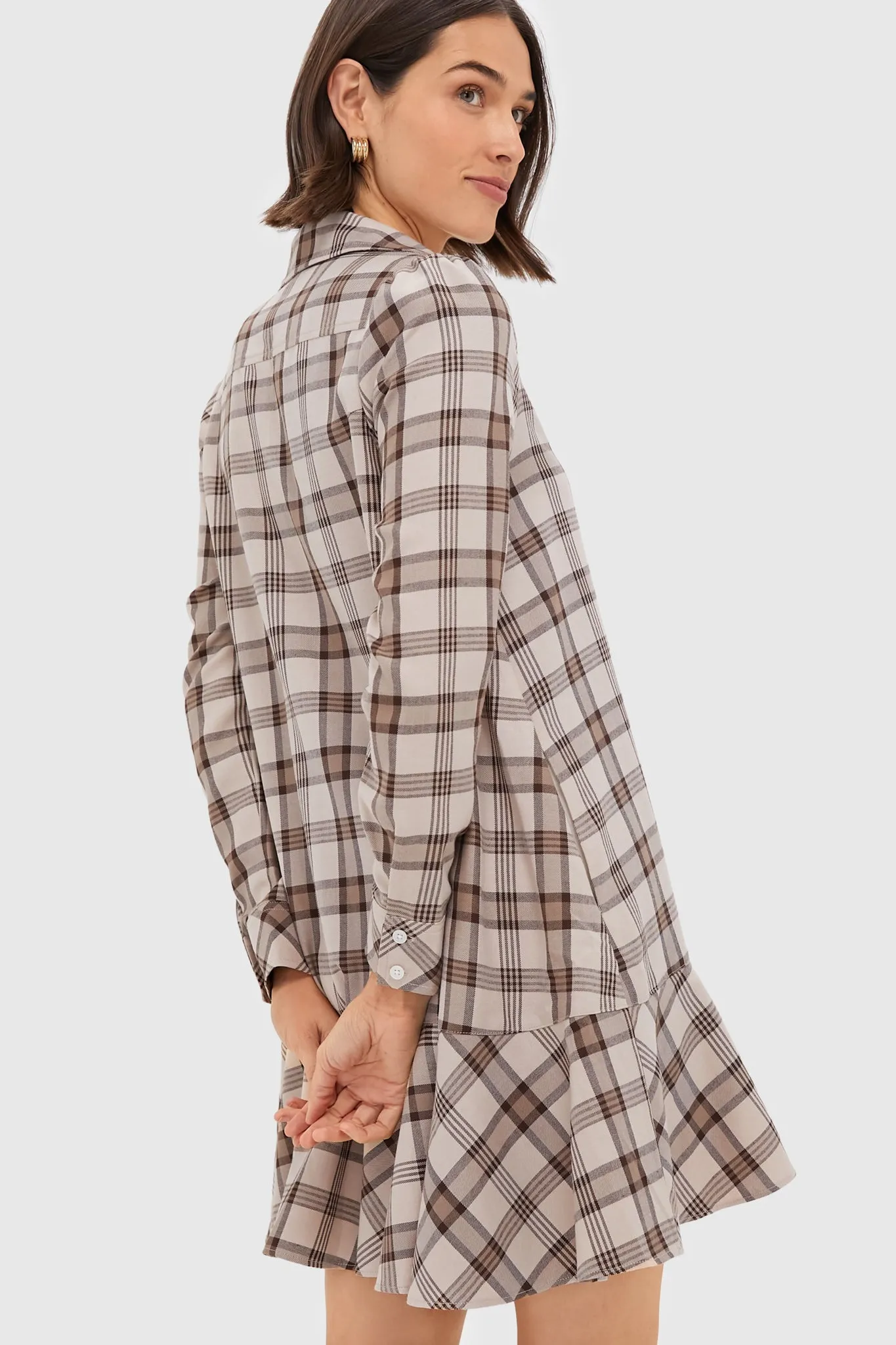 Brown Plaid Callahan Shirt Dress