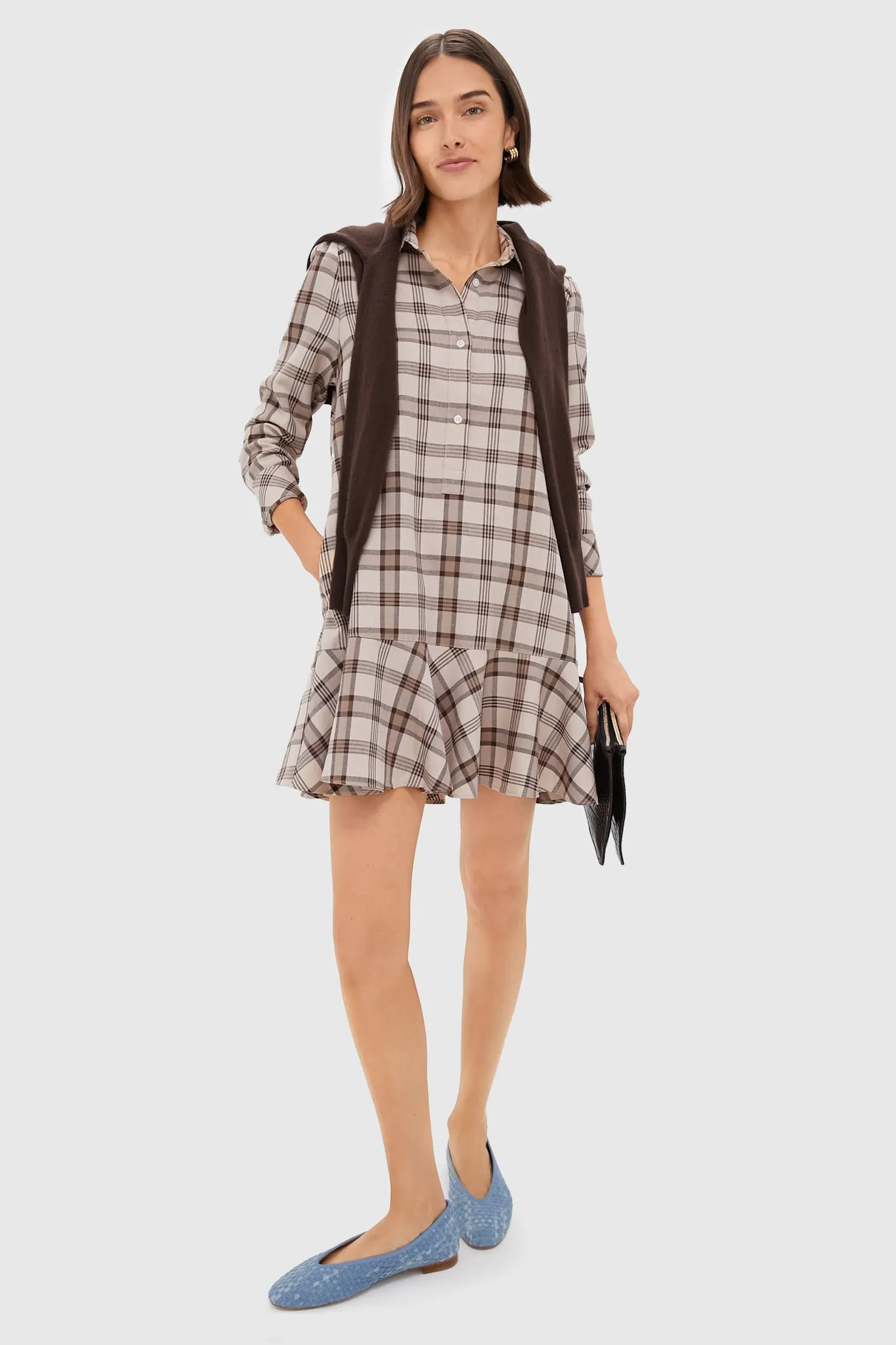 Brown Plaid Callahan Shirt Dress