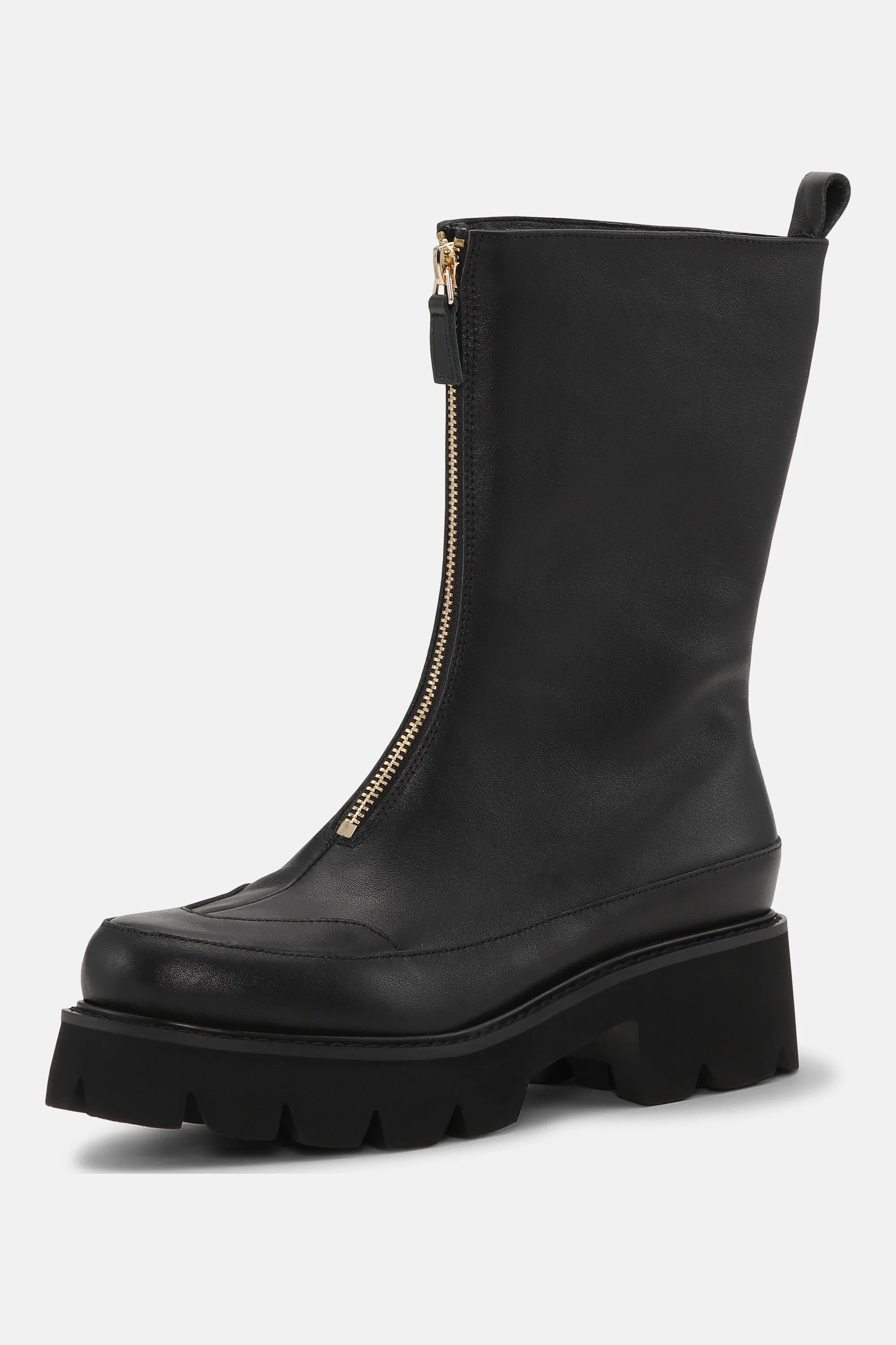 Calf Length Boots - Black