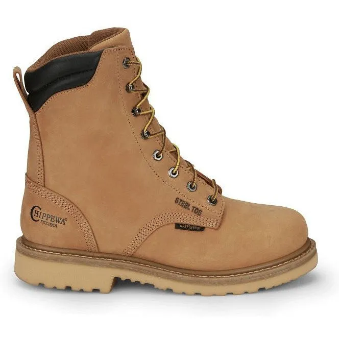 Chippewa Men's Northbound 8" WP Steel Toe 400G Work Boot -Wheat- NC2504