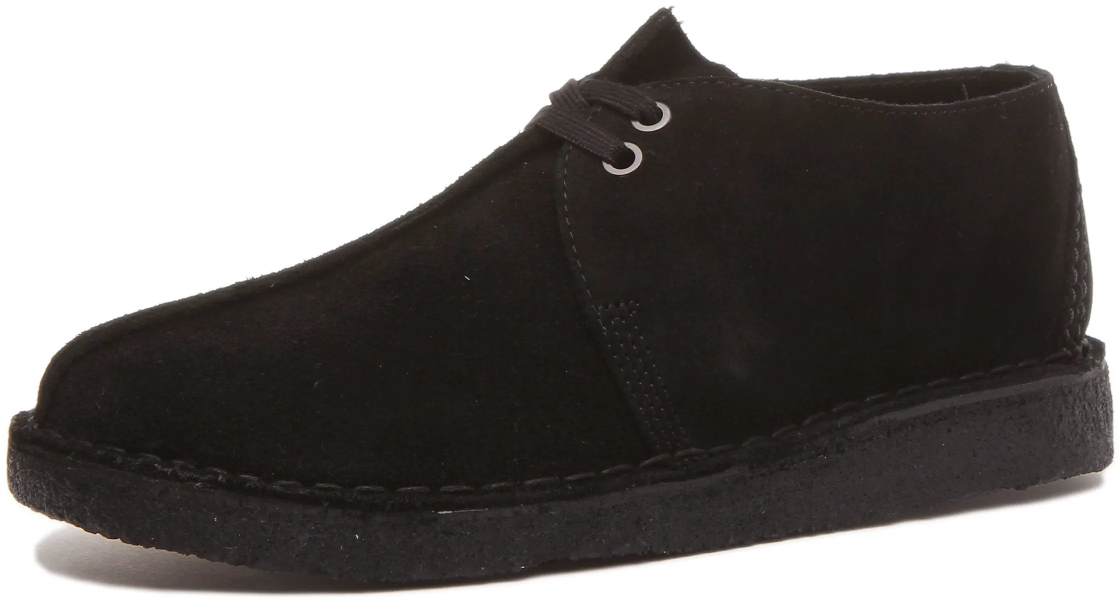 Clarks Originals Desert Trek In Black Suede For Men