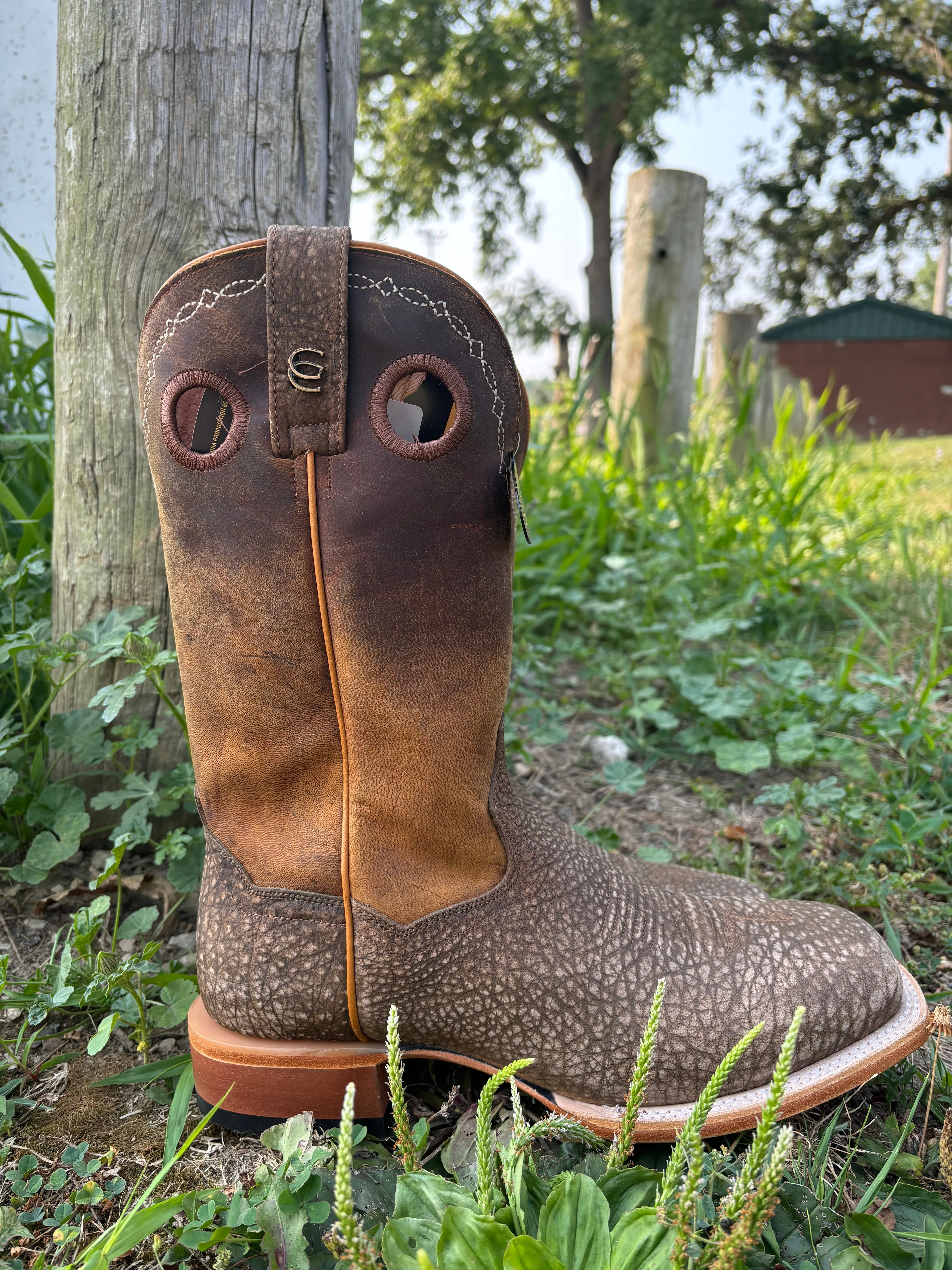 Dan Post Men's Brown Murray Bison Square Toe Cowboy Boots DP5036