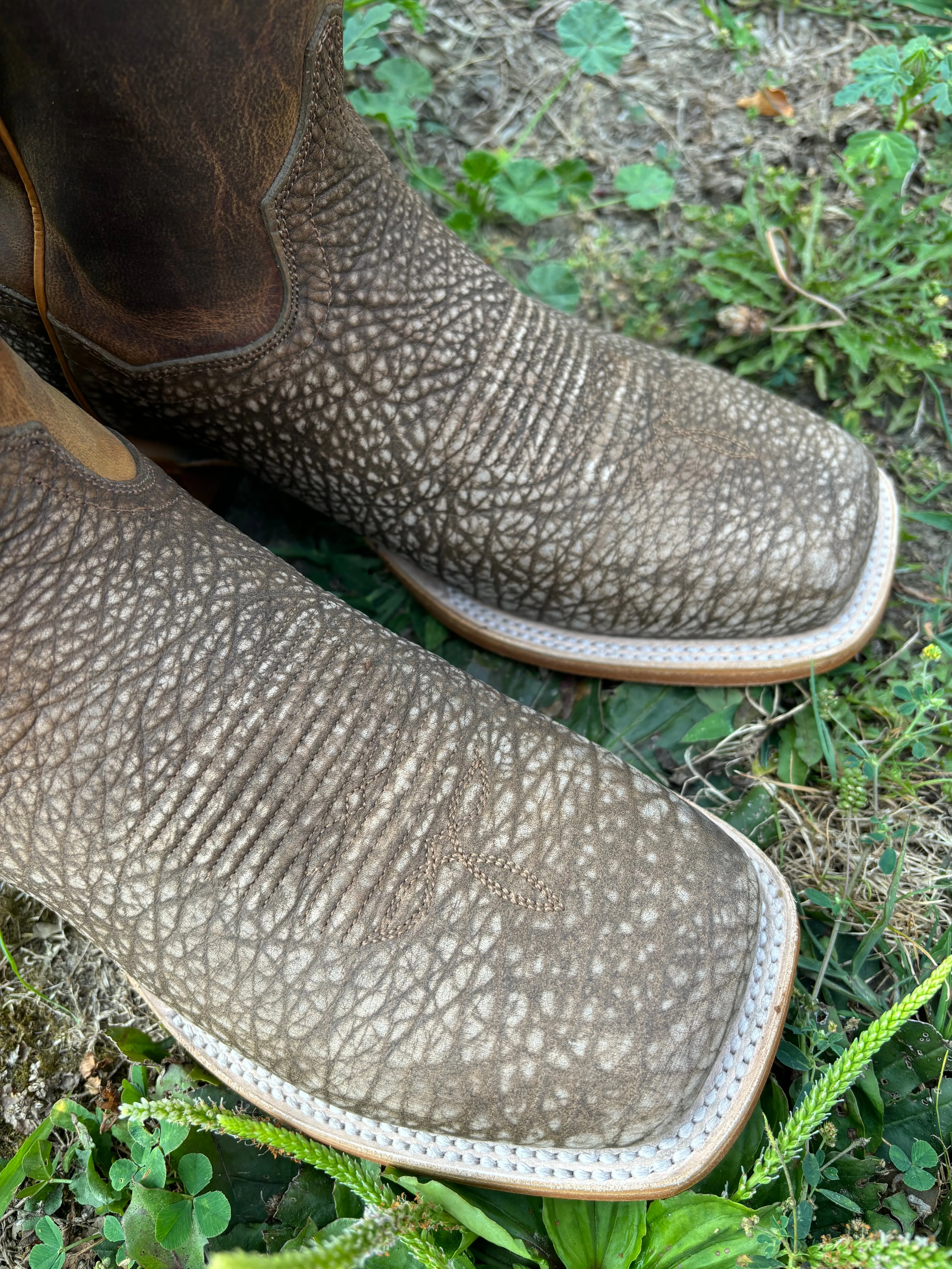 Dan Post Men's Brown Murray Bison Square Toe Cowboy Boots DP5036