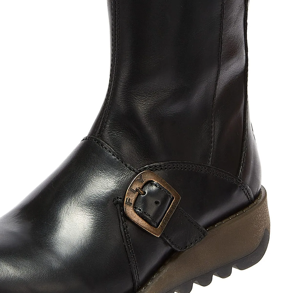 Fly London Womens Black Mes 2 Leather Boots