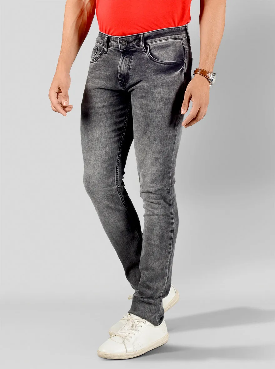 Gunmetal Black Slim Fit Jeans | Greenfibre