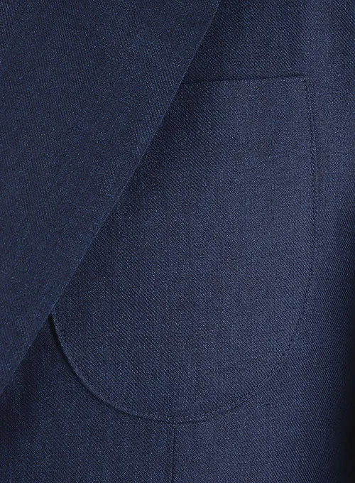 Italian Brandy Blue Pablo Style Linen Jacket