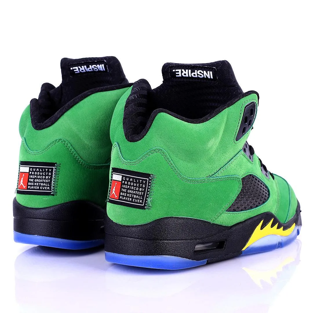 Jord Black With Green Classic Retro Basketball sneakers