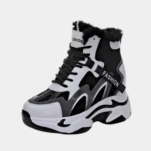 Joskaa 2024 New White And Black Platform Sneakers