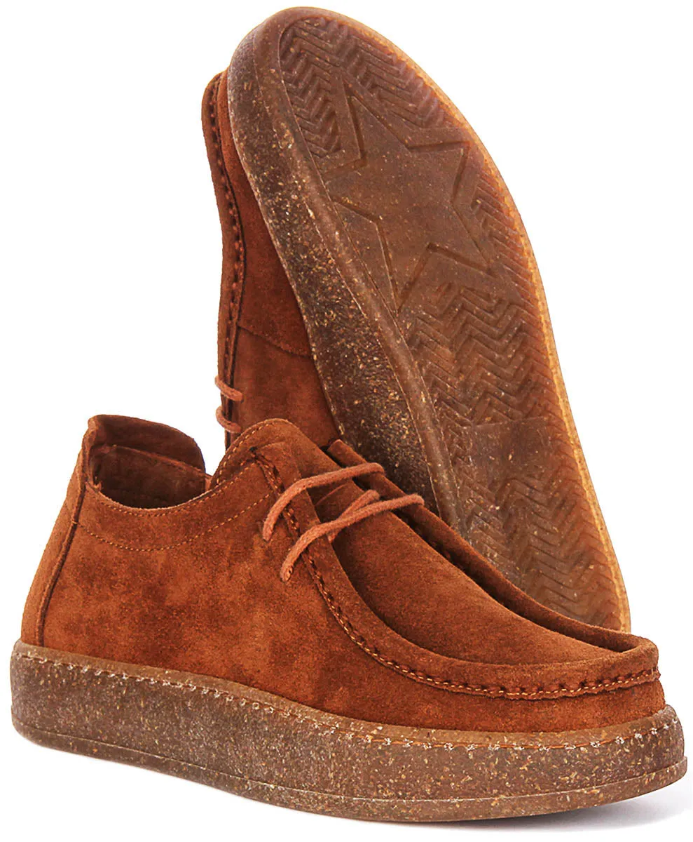 Justinreess England Kyla Suede In Brown For Women