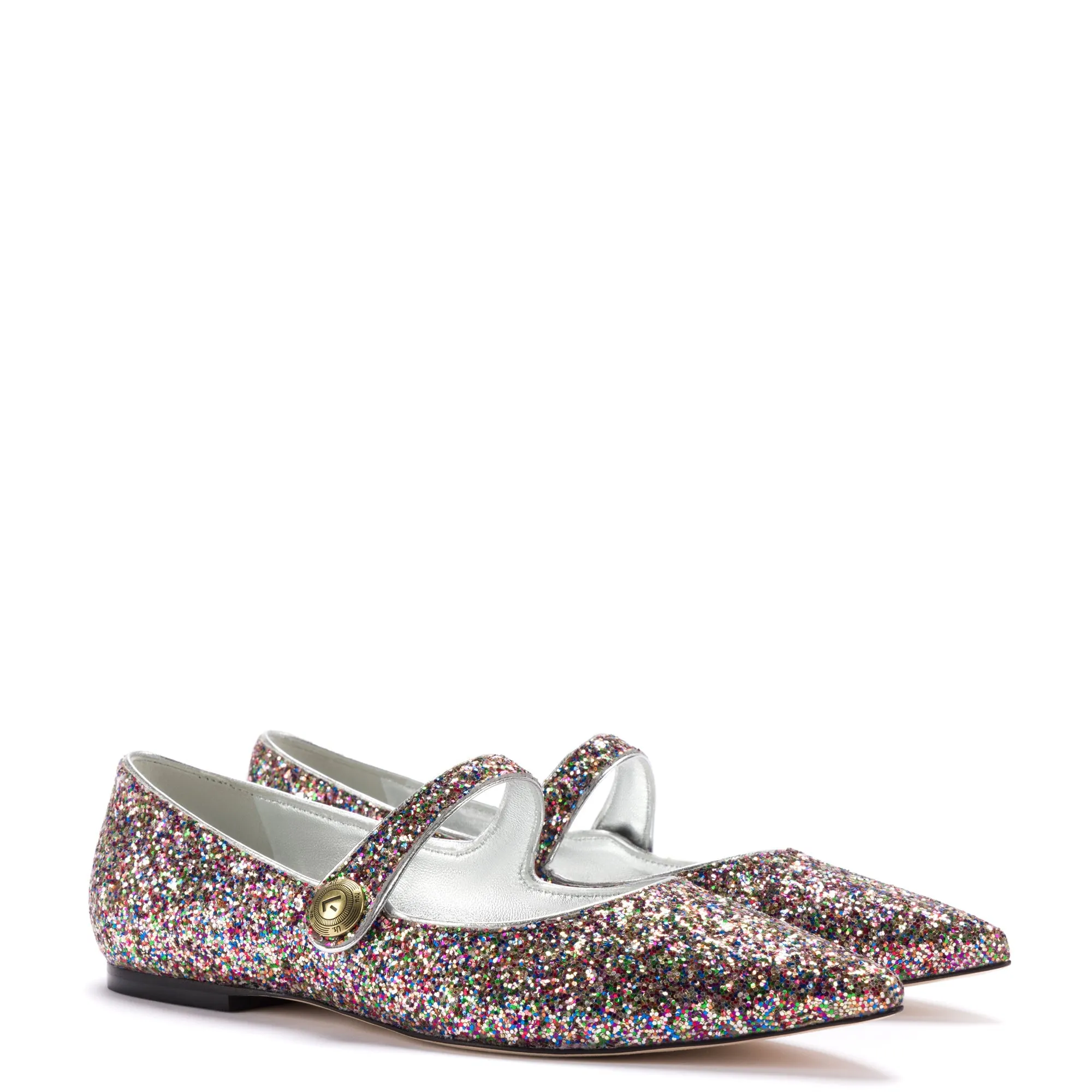 LARROUDE Carroline Flat | Multicolor Glitter