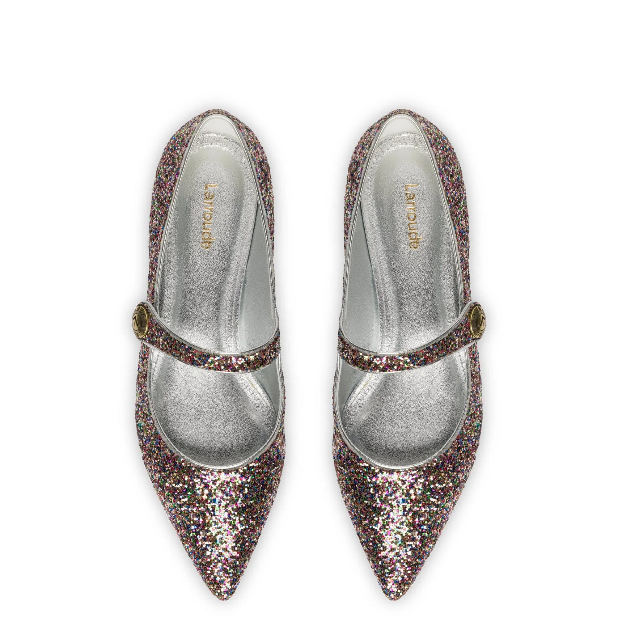 LARROUDE Carroline Flat | Multicolor Glitter