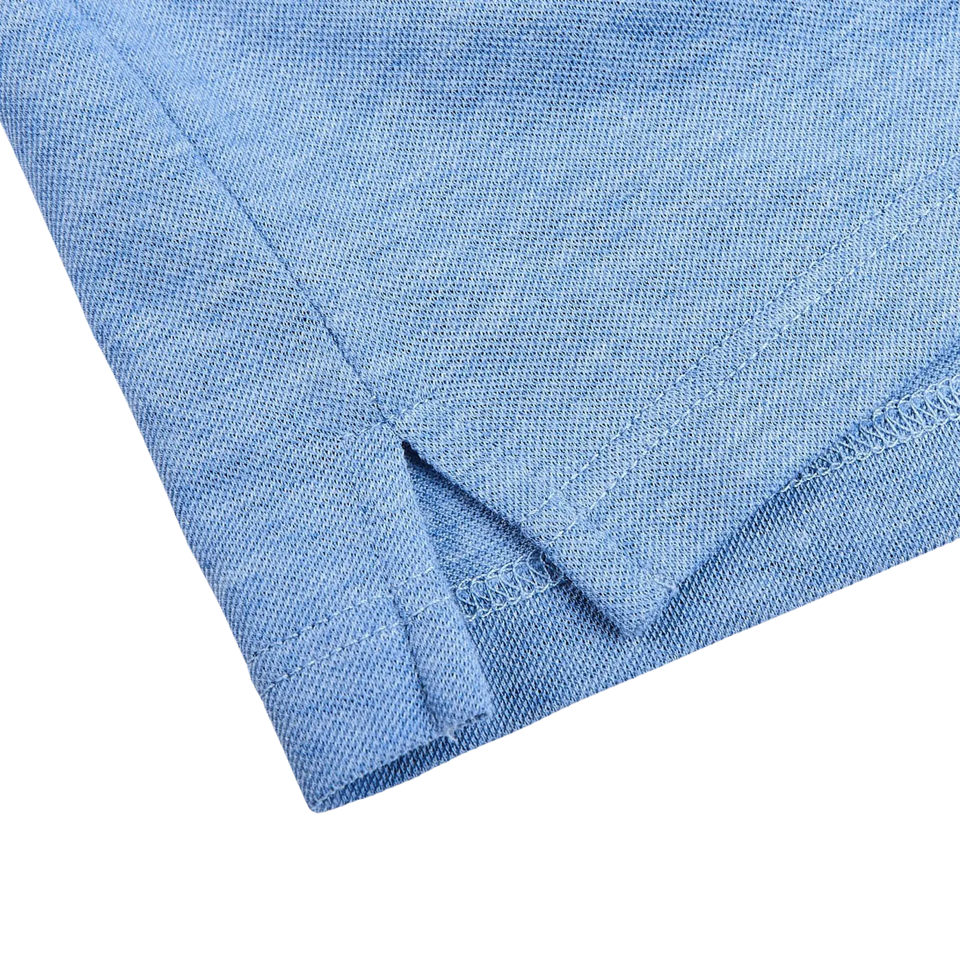 Light Blue Cotton Jersey Popover Shirt