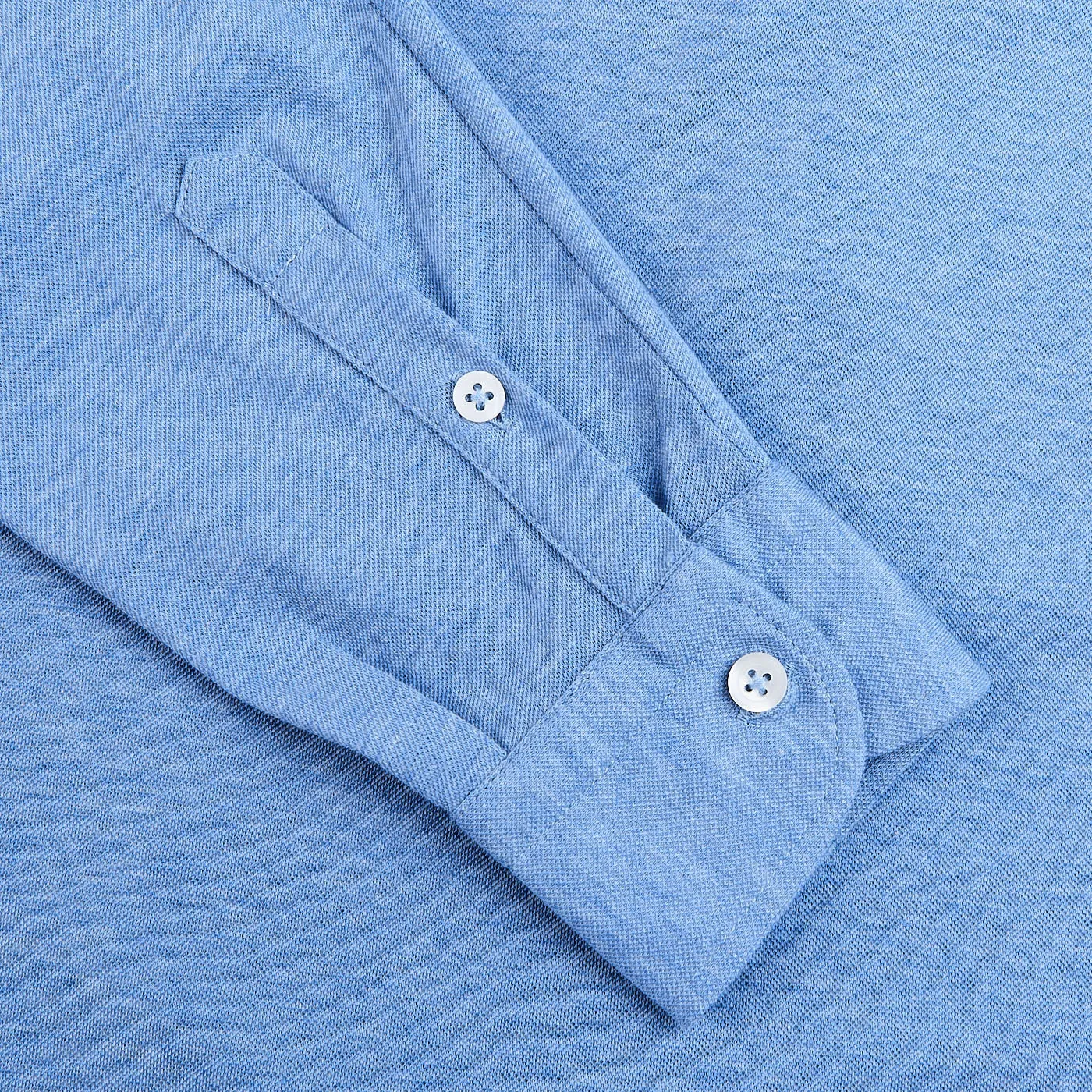 Light Blue Cotton Jersey Popover Shirt