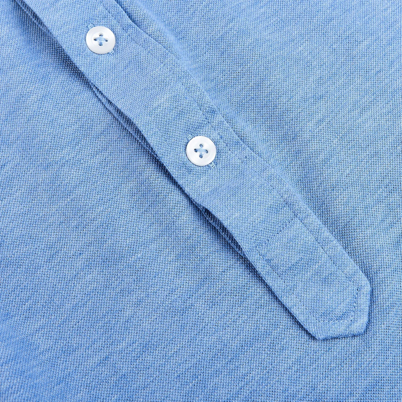 Light Blue Cotton Jersey Popover Shirt