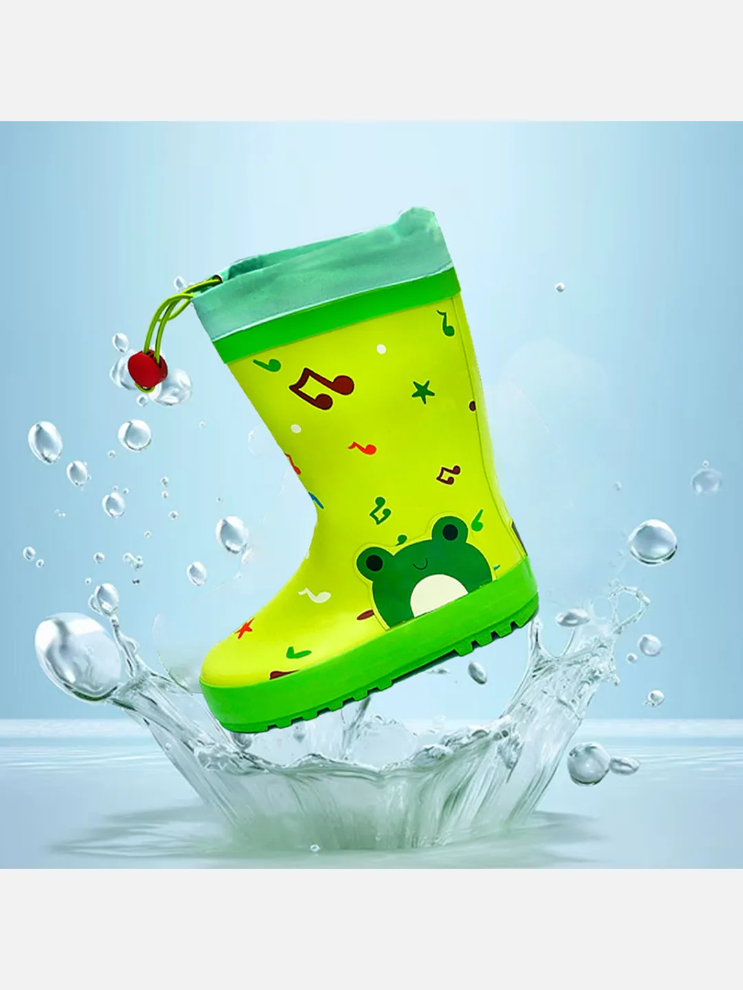 Little Surprise Box Happy Frog  Flexible Rubber Rain Gumboots for Toddlers and Kids