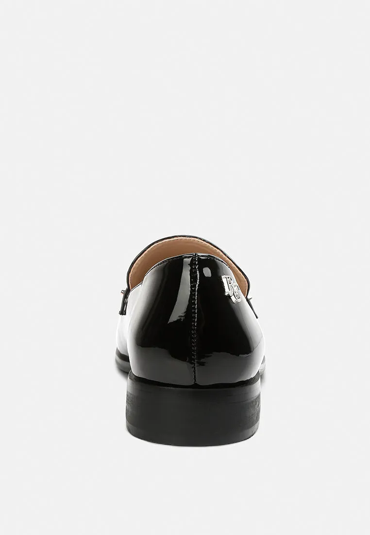 Meanbabe Semicasual Stud Detail Patent Loafers