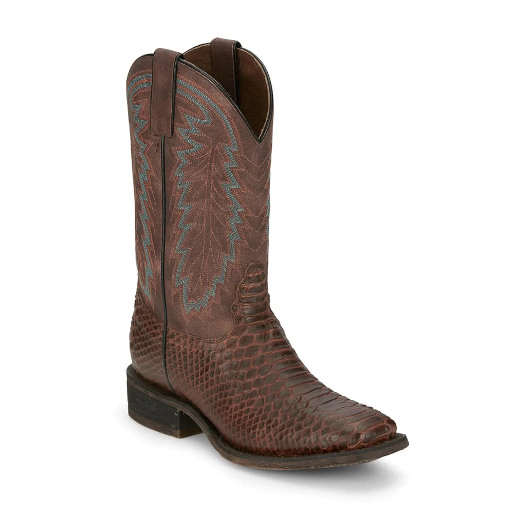 Mescalero Snake Print Square Toe Cowboy Boots