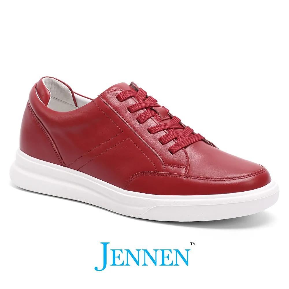 Mr. Federer 7cm | 2.8 inches Red Trendy Height Lifting Sneakers