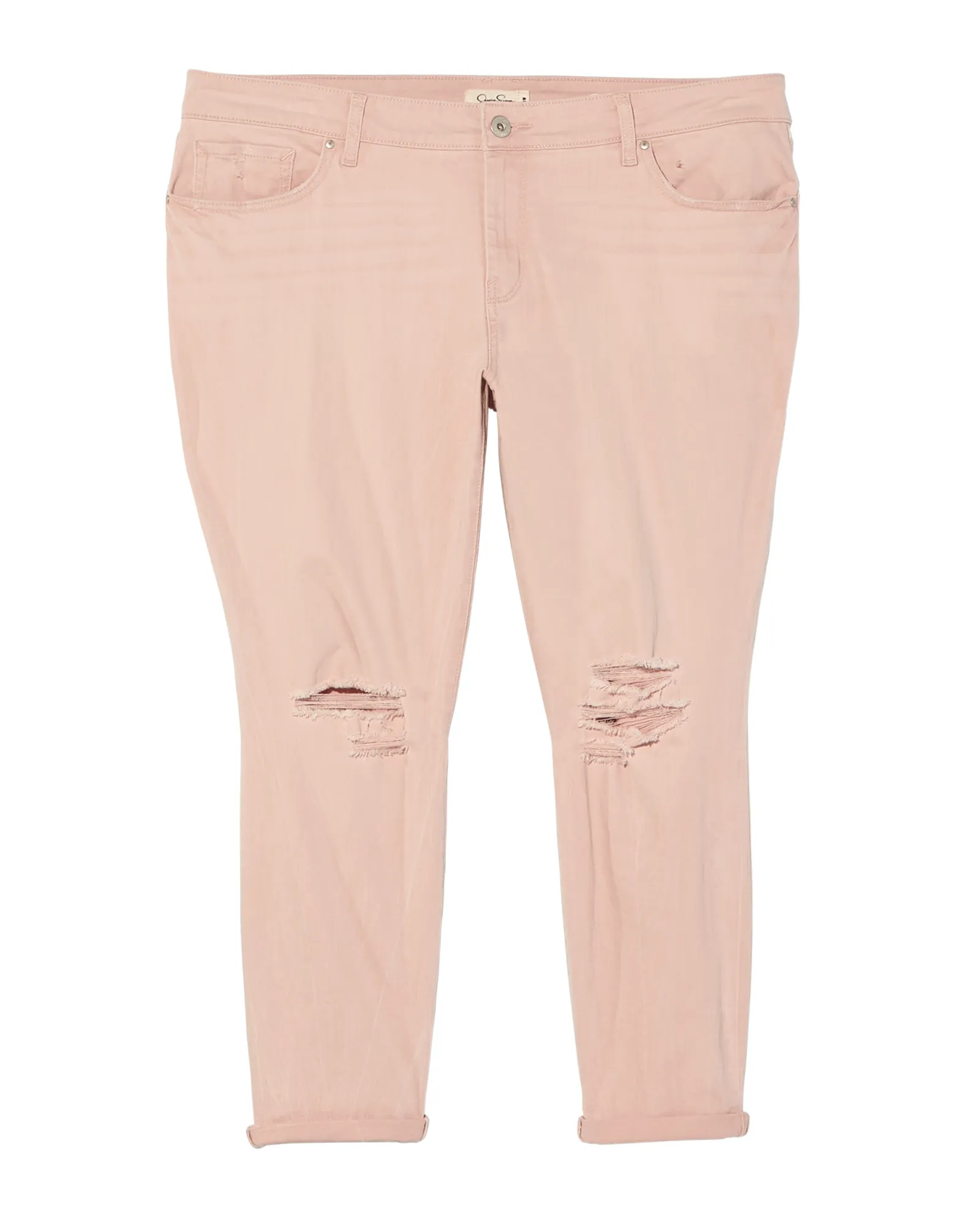 Naomi Rolled Color Skinny Jean | Mauve