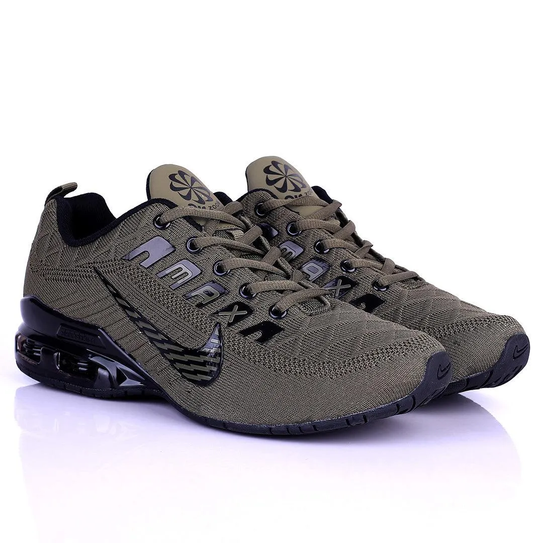 NK Joy Ride Zoom Grey Sneaker With Solid Black Sole