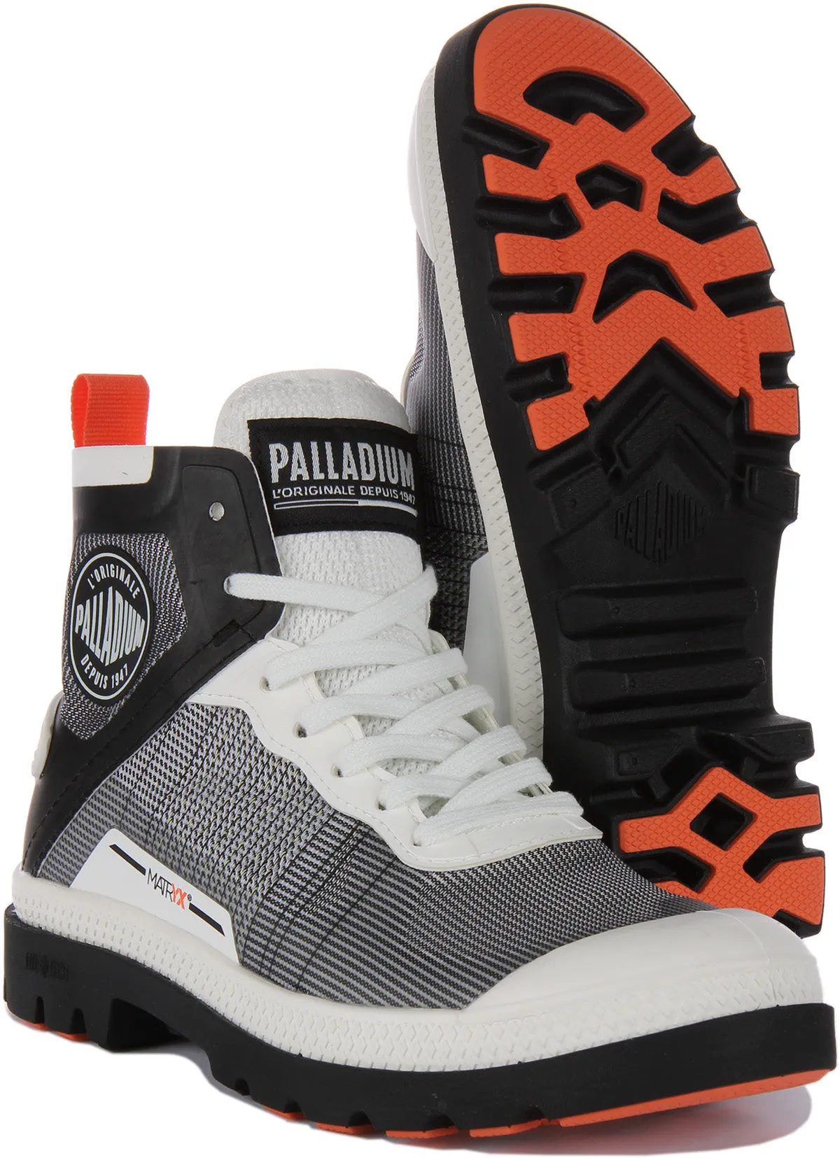 Palladium Pampa Lite In White Black