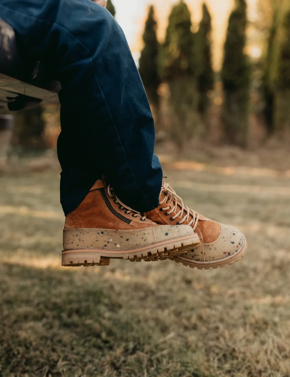 Rugged Boot - Amber suede