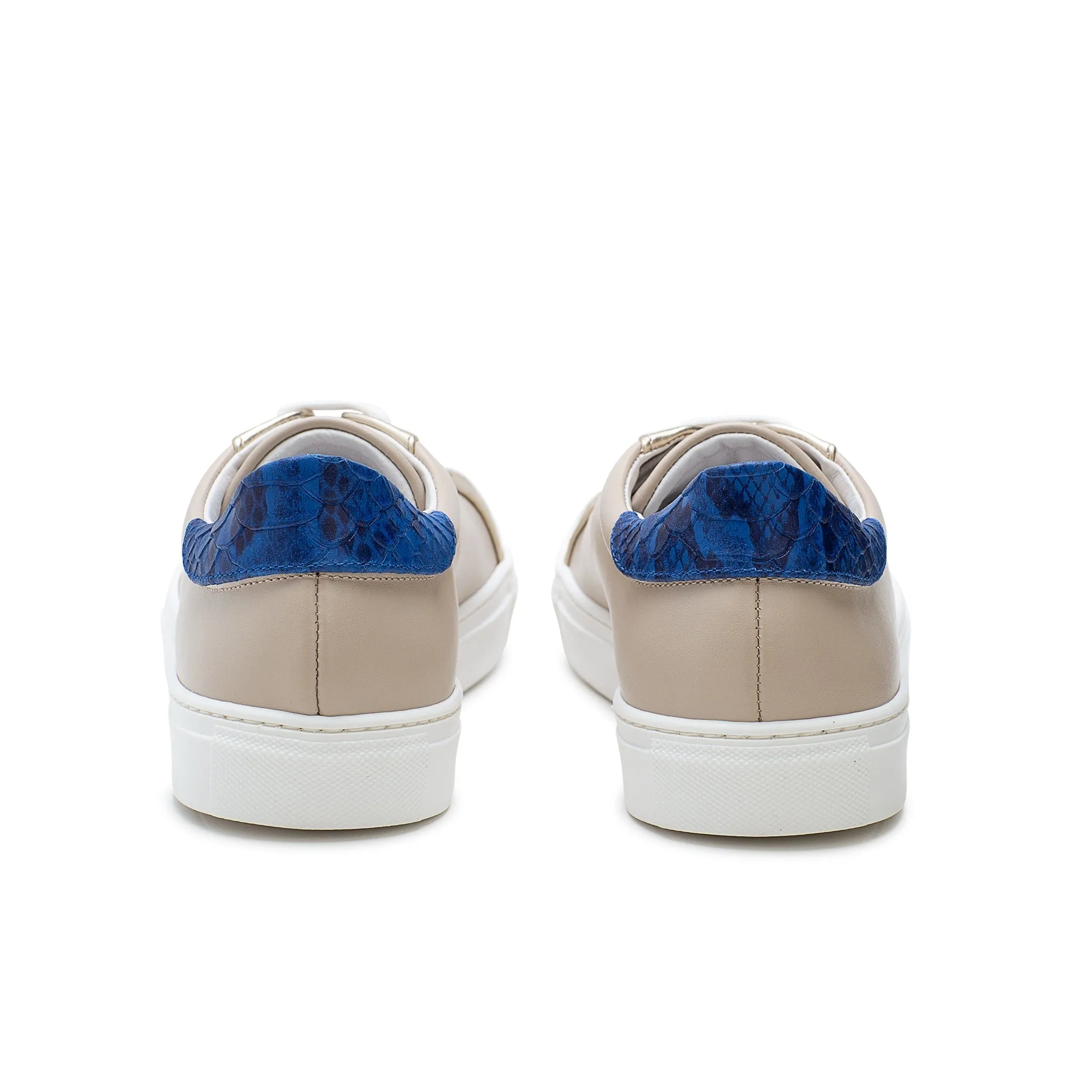 Sorrento- platinum and blue sneaker