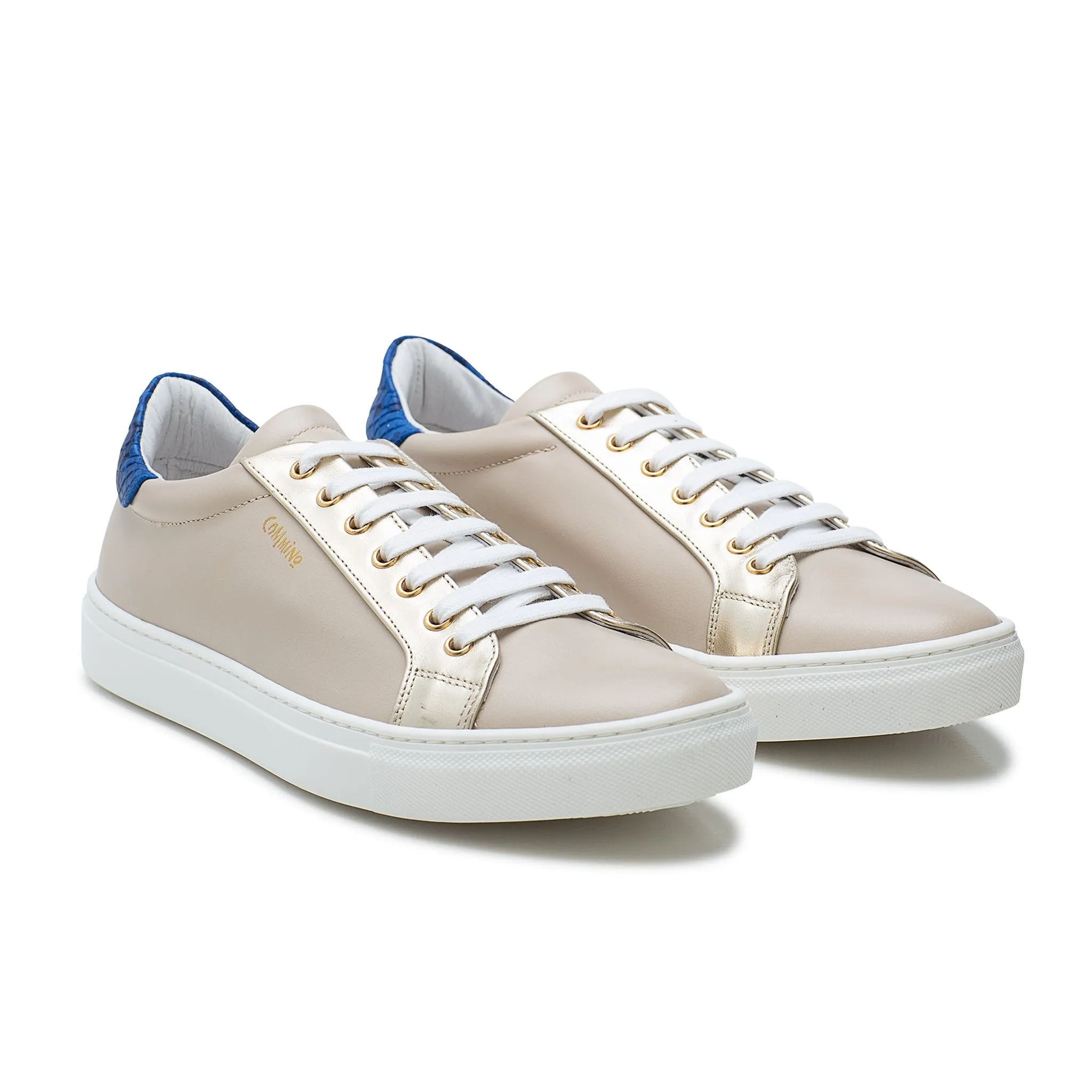 Sorrento- platinum and blue sneaker