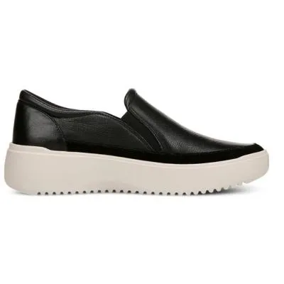 Vionic Kearny Black Leather Women's Loafers