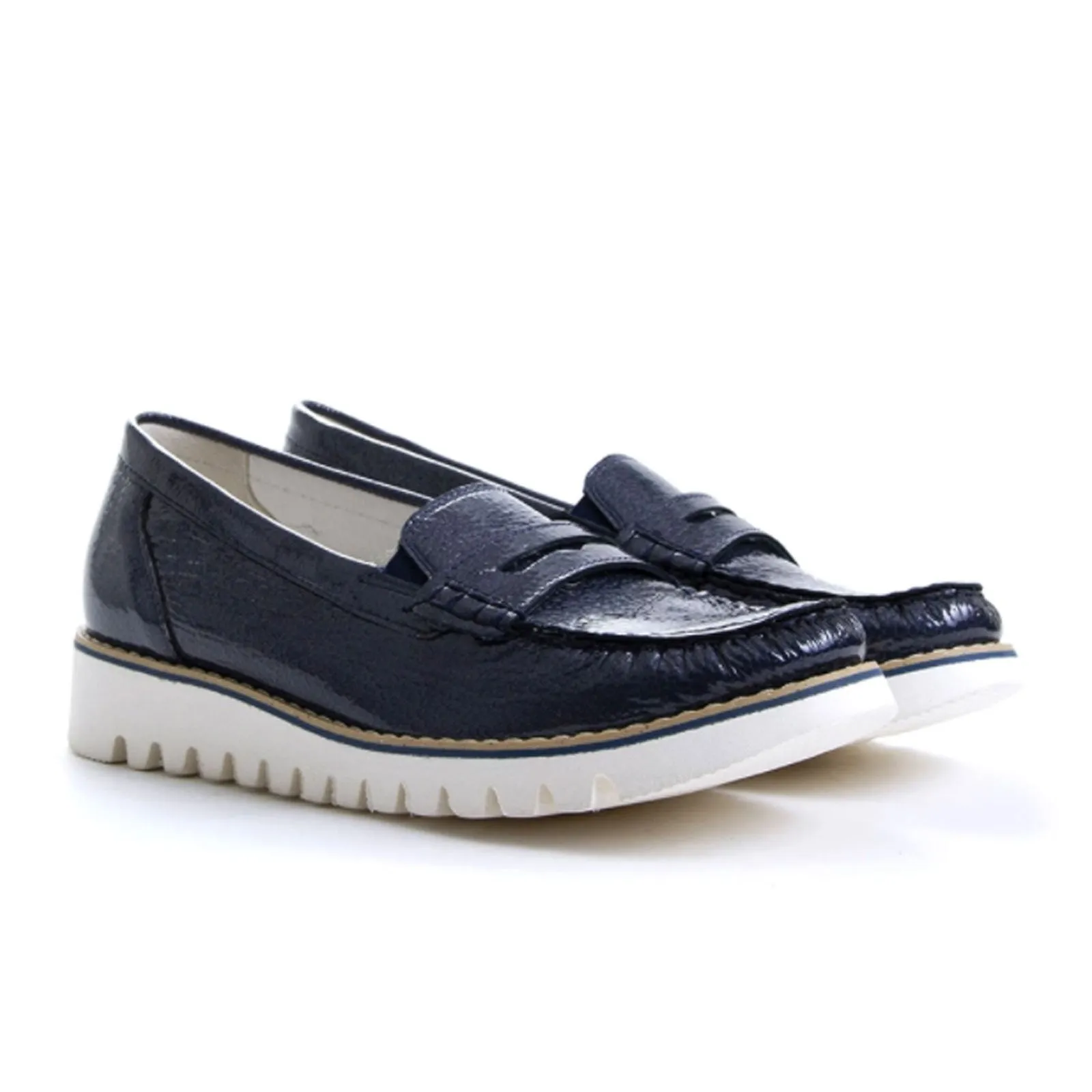 Waldlaufer Lyla 926504 Slip On Loafer (Women) - Patent Navy