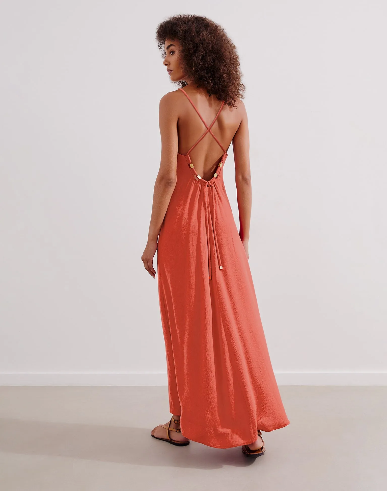 Zima Long Dress (exchange only) - Brick